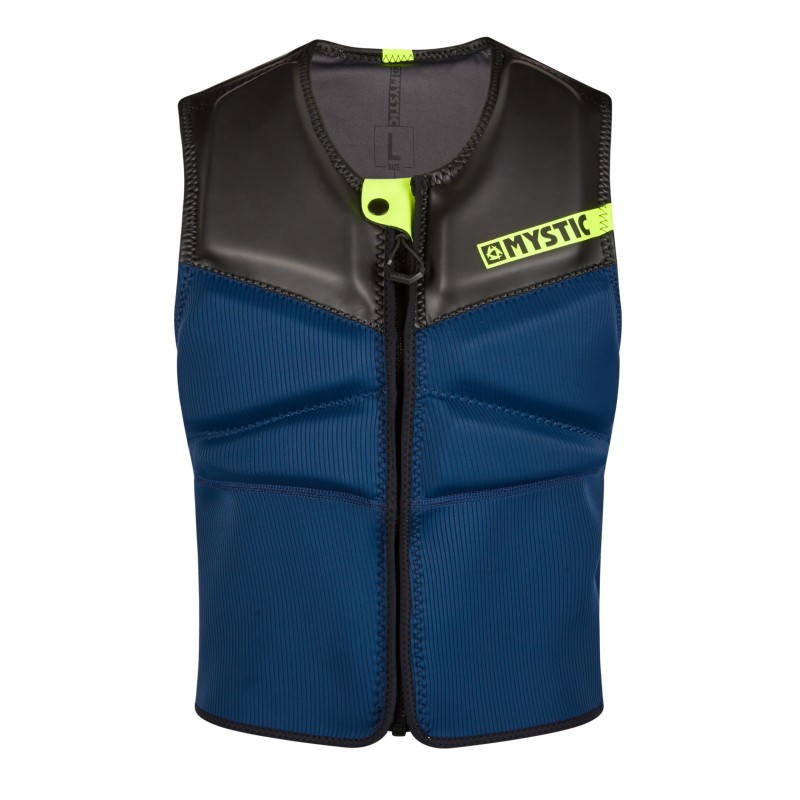 BLOCK IMPACT VEST FRONT ZIP NAVY/LIME